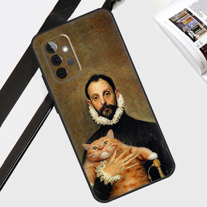 Renaissance Cats Rich Art Case For Samsung Galaxy A12 A22 A32 A52 A56 A36 A26 A16 A06 A54 A34 A14 A13 A53 A15 A35 A55