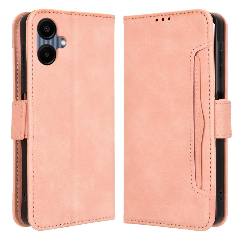 Para Samsung Galaxy A06 4G/A06 5G Capa de Couro Carteira de Celular com Múltiplos Porta-Cartões
