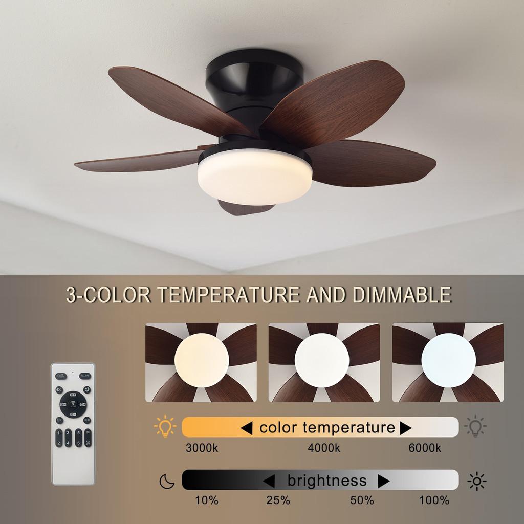 3 Color 25/36/42inch Temperatures Electric Ceiling Fan Light  Energy-Saving Home Lighting Fan Silent Inverter Ceiling Fan Lamp