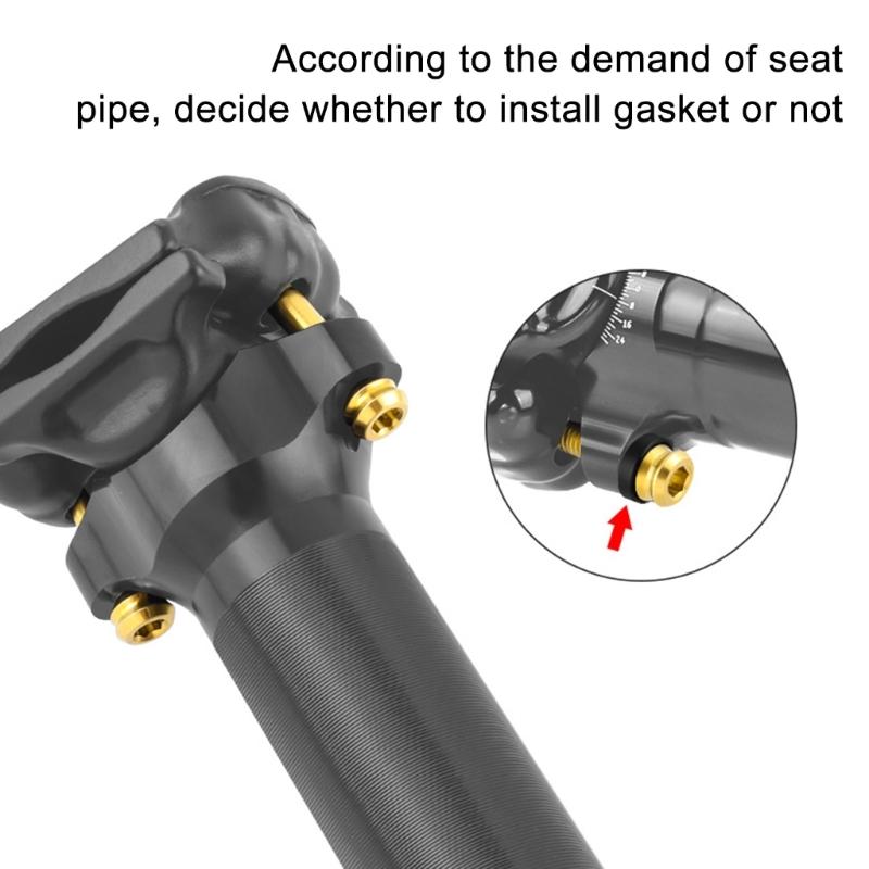 Bicycles Seatpost Fastening Screw Titaniums Alloy Seatpost Screw 5x30/40mm Cycling Seatpost Fixed Bolts Round Head Screw