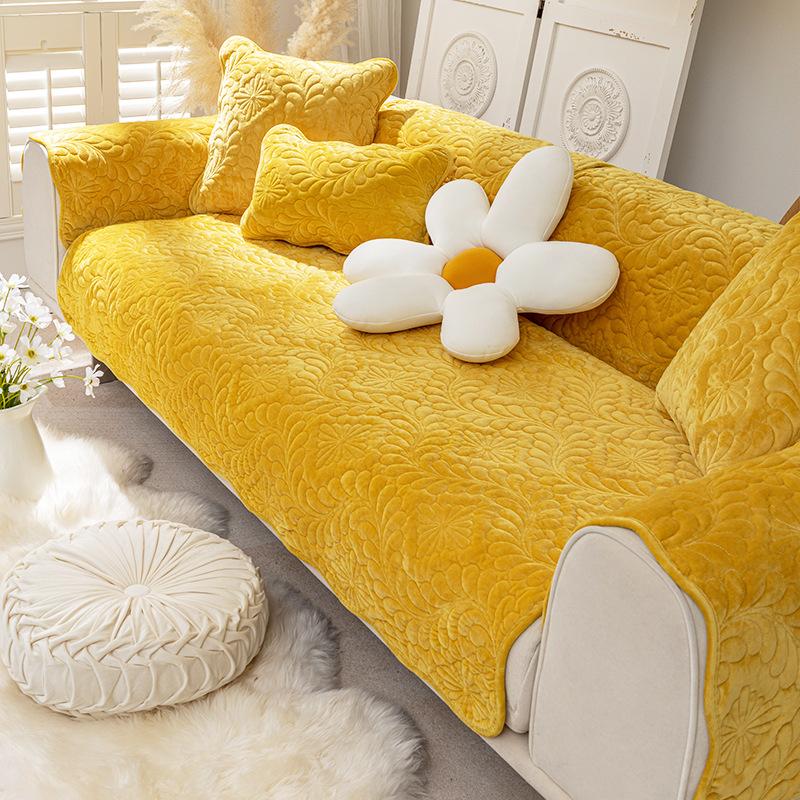 Pernă de canapea Nordic Light Luxury Pernă de pluș scurtă Universală pentru patru sezoane Simplă Anti-alunecare Husă Husă Husă Pânză Îngroșată