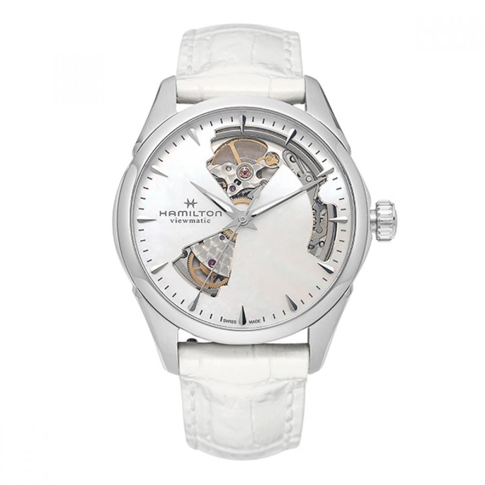 

Hamilton H32215890 JazzmaSter Open Heart Women S Leather Watch H32215890