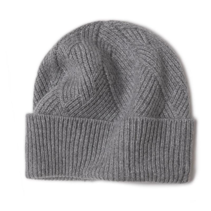 Kang Sai Ni 100% Pure Cashmere Knit Hat - Versatile & Warm Ear Protection for All Ages, European & American Style