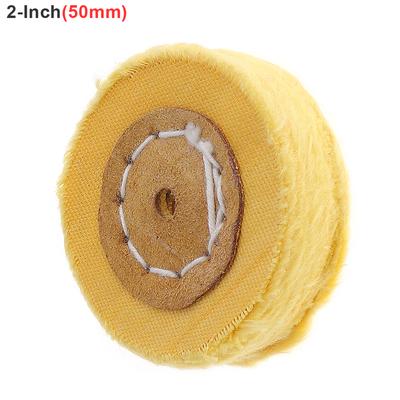 2-calowa żółta bawełniana ściereczka do polerowania w kształcie litery T, flanelowa, lustrzana wacik polerski