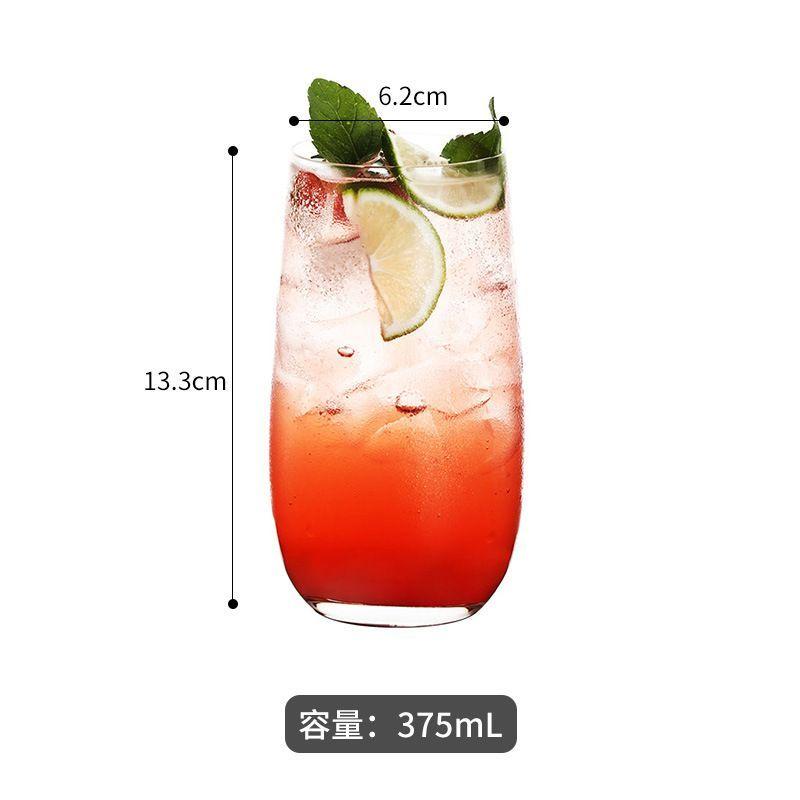 

Стеклянная чашка для фруктового чая Летняя домашняя креативная прозрачная высокая красота женская чашка для холодных напитков для питья сока пива стеклянная посуда 360ML
