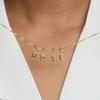 Copper Gold-Plated Mini Diy26 English Letters Bubble Pendant Name Word Necklace