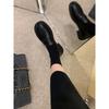 Genuine Leather~ Platform Small Leather Shoes British Style Single Shoes Women's Japanese Black 2025 New Soft-soled One-pedal Loafers