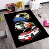 JDM Racing Sport Cars Collage Print Area Rug Non‑Slip Rectangular Floor Mat Car Enthusiast Decor Rug for Gaming Room Living Bedroom