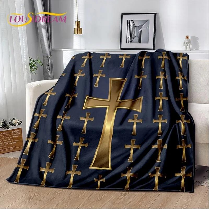 New 3D Pray Holy Bible Cross Jesus Soft Blankets,Keep Warm Throw Blanket Comfortable Blanket for Picnic Beds Sofa Home Bedroom