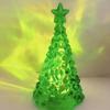 Veilleuse Arbre de Noël en Cristal Ornement de Bureau de Noël Lampe Arbre de Noël Cadeau de Noël Brille dans le Noir Décoration de Maison