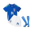 24-25 Italian Big L Home No. 14 National Team Football Suit Children's Suit Size 14-30 Size