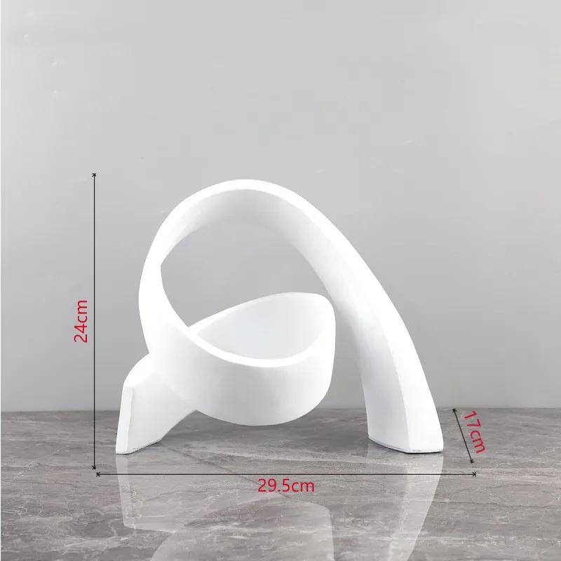 

Creative Geometry Resin Twisted Lines Art Ribbon Sculpture Ornament Living Room Entrance TV Cabinet Home Decoration Crafts