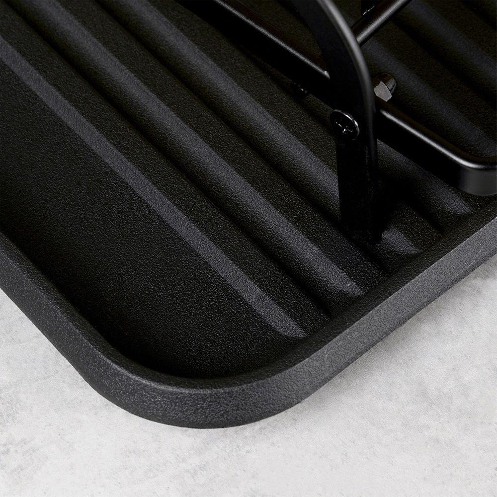 Large Drainer for Dishes, Plates, Cutlery, 2-tier, Black