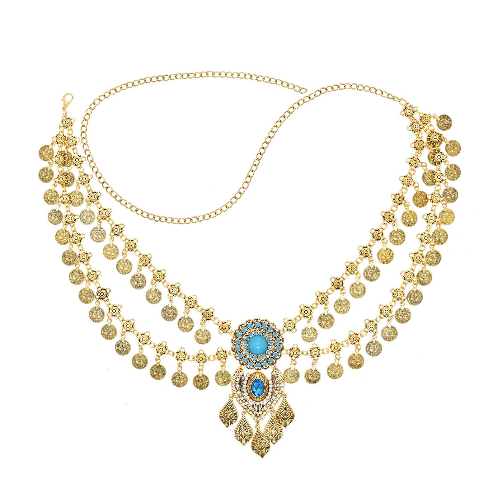 

Ретро Цепь Пояс Многослойная Цепь для Талии с Монетой и Бахромой Дизайн для Костюмов для Танца Живота и Вечерних Нарядов золотой