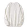 2025 Winter Men's Pure Color Cotton Round Neck Hoodie - Trendy Couple Youth Pullover with Print