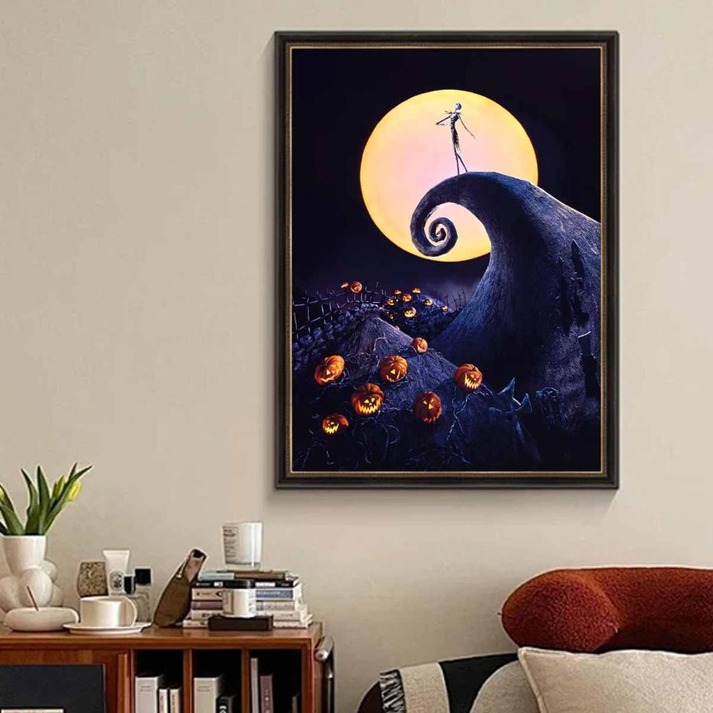 Full Round Diamond Painting Under The Moon Art Rhinestone Picture Mosaic DIY 5D Cross Stitch Embroidery Home Decoration