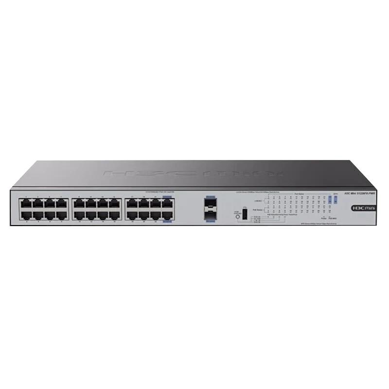 

H3C S1226FX-HPWR 24-Port Gigabit + 2-Port 10G Fiber Unmanaged Switch