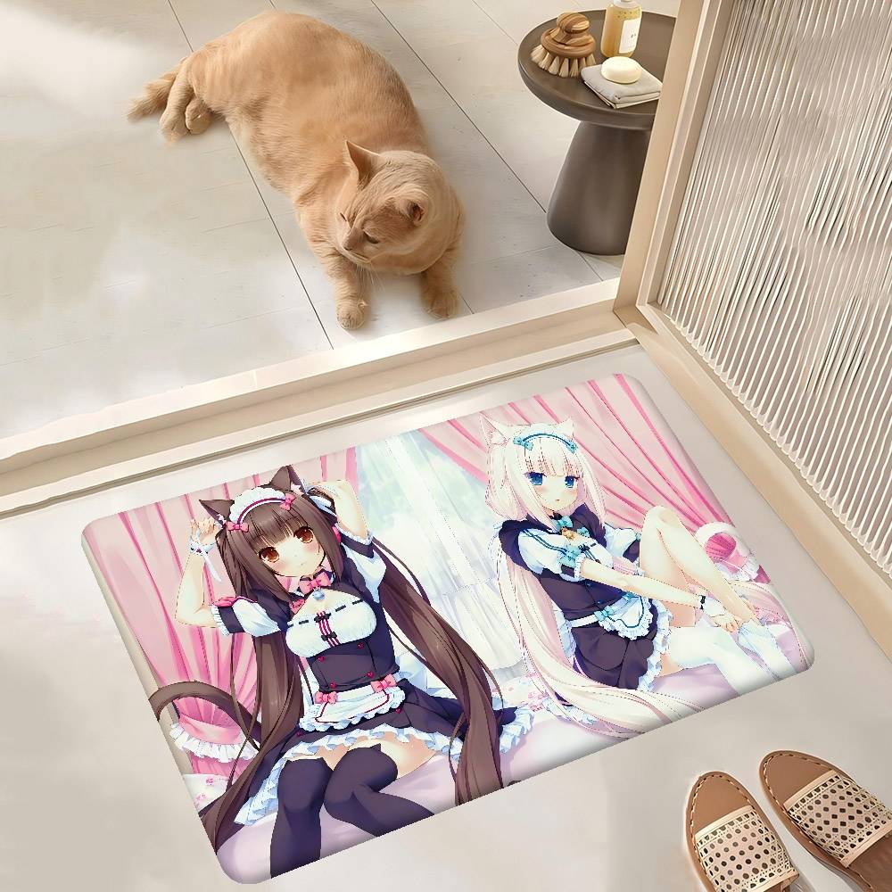 Nekopara Anime Pokojové Podložky Retro Vícenásobná Volba Obývací Pokoj Kuchyň Koberec Protiskluzová Vítací Rohožka