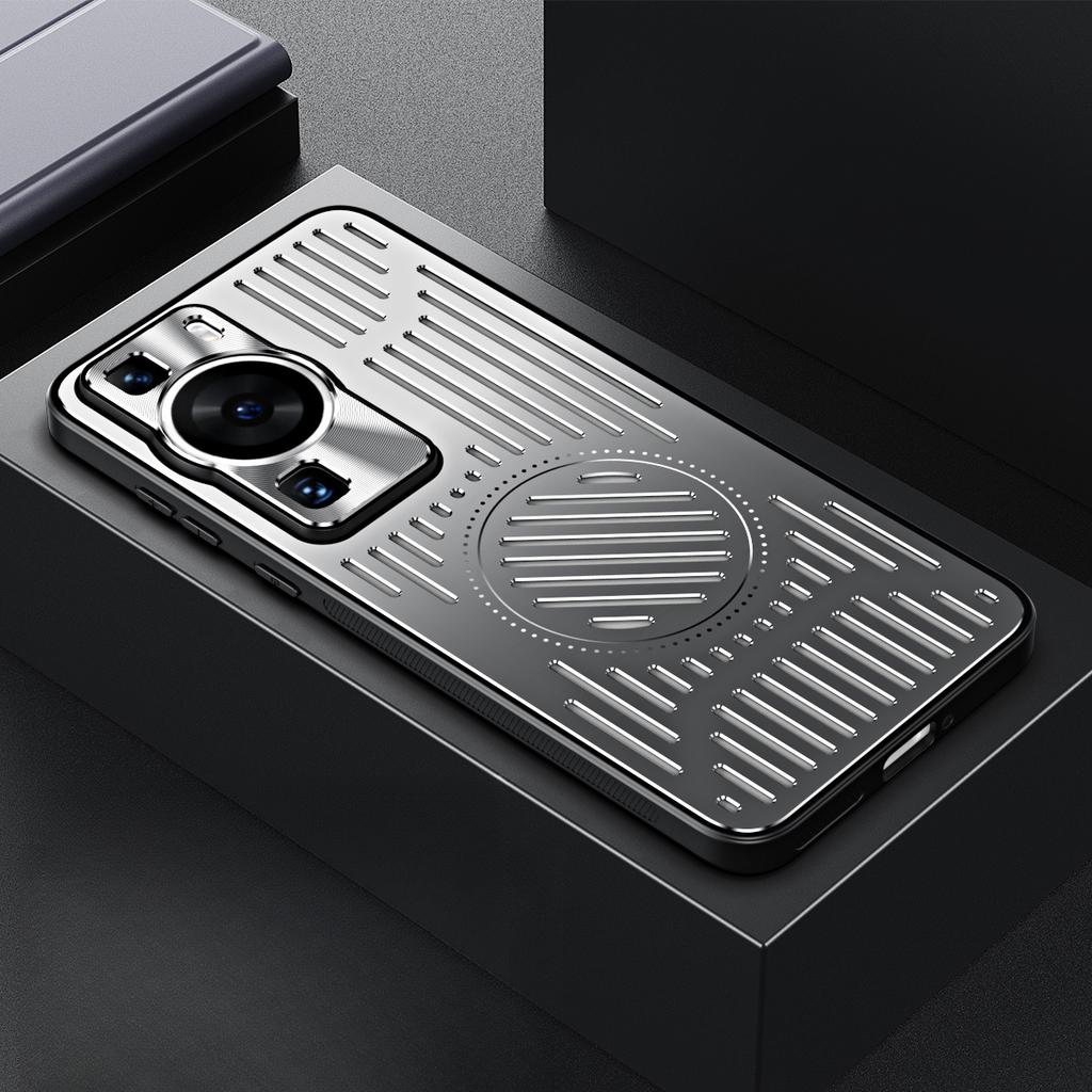 Magic7 Handyhülle Metall Wärmeableitung Huawei Mate60PRO Auto Magnetische Schutzhülle Pura70pro