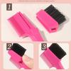 Hair Control Edge Brush with Metal Rat Tail Comb Double Sided Hair Styling Brush