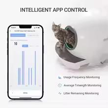 Popular smart cat litter box large WIFI controlled cleaning ultraviolet disinfection splash proof luxury cat litter box large
