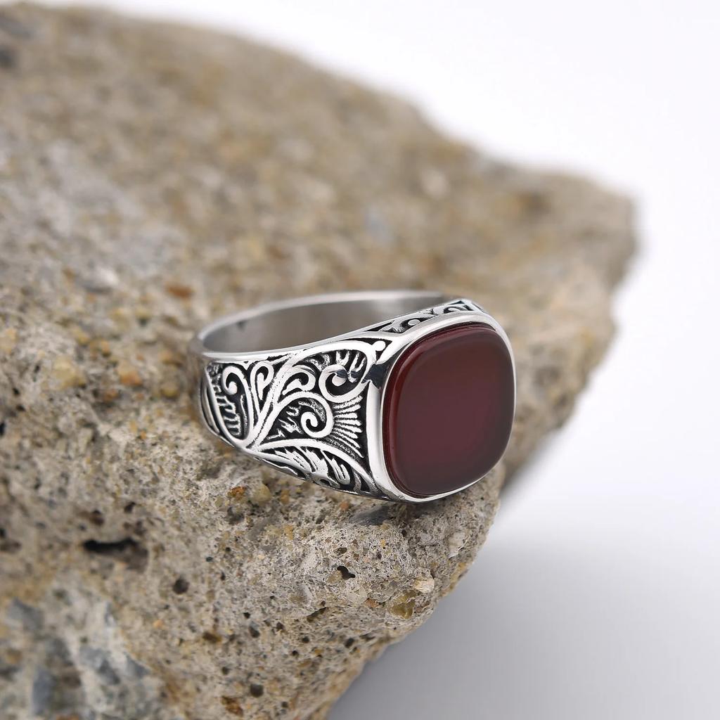 Hochwertige Herrenringe aus 316L Edelstahl im Mehrfarben-Zirkon-Stil