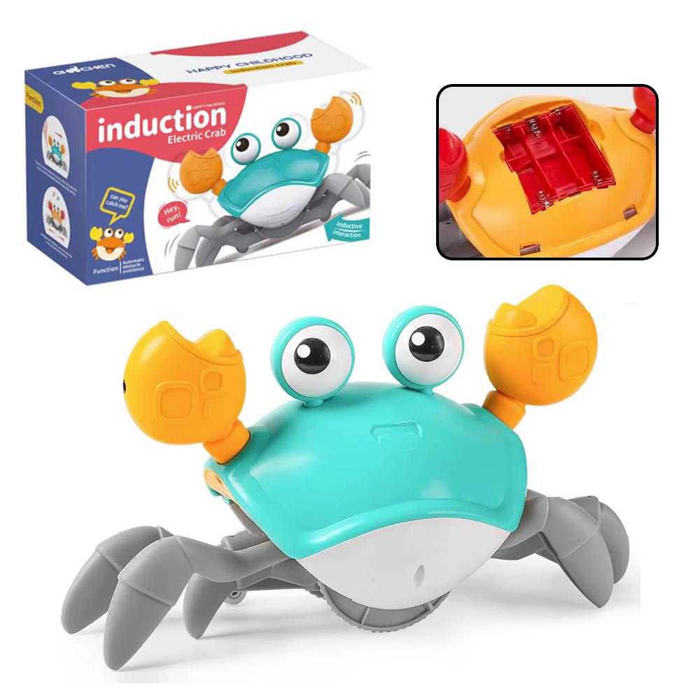 Dancing Crab Run Away Toy for Babies Crawling Interactive Escape Crabs Kids Electronic Toys Birthday Christmas Gifts No Battery
