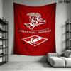 Spartak Moscow Fire Wall Hanging Printed Fabric Blanket Decorative Tapestries for Bedroom Living Room Home Decor