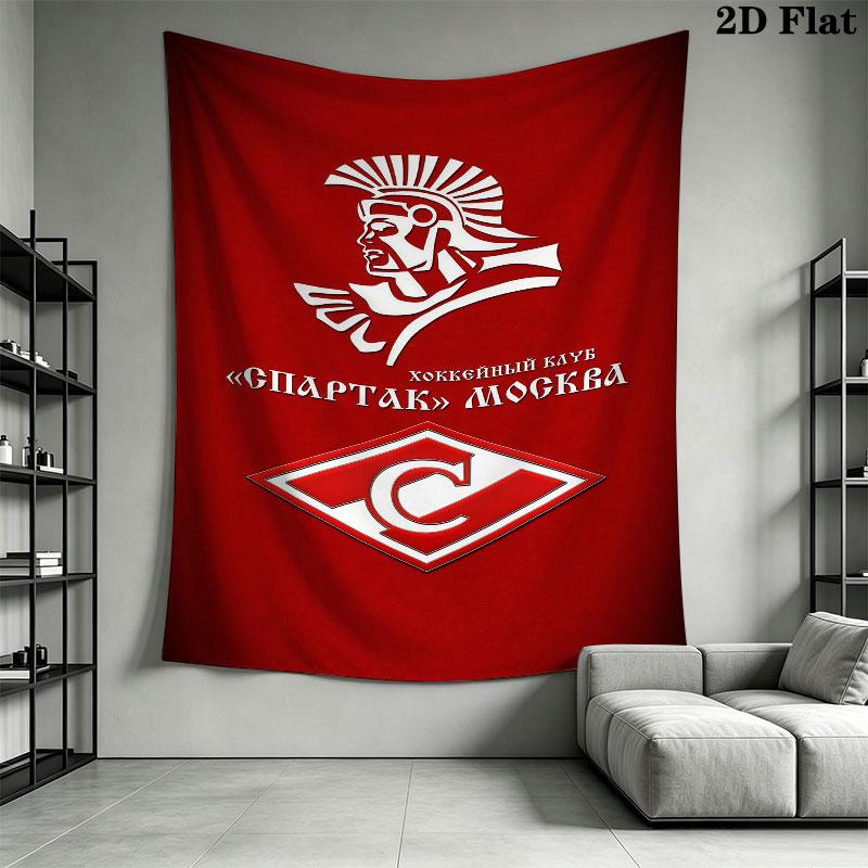 Spartak Moscow Fire Wall Hanging Printed Fabric Blanket Decorative Tapestries for Bedroom Living Room Home Decor