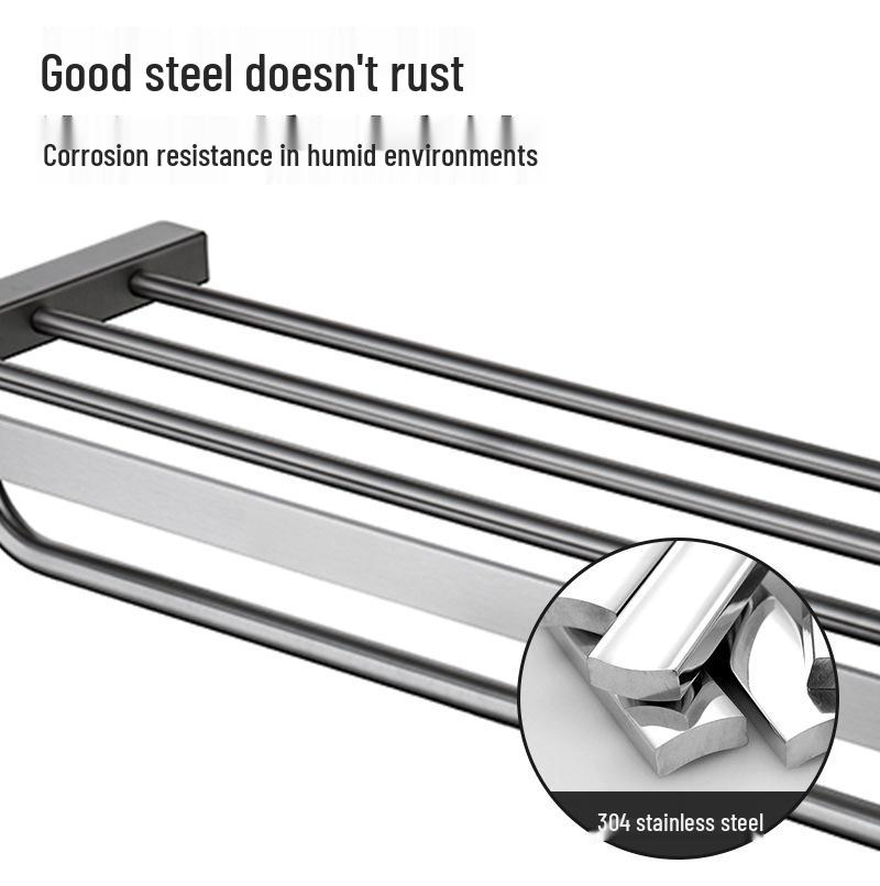 304 Stainless Steel Bathroom Towel & Storage Rack