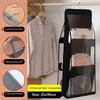 Bag storage hanging bag dustproof transparent mesh pocket storage bag behind the door