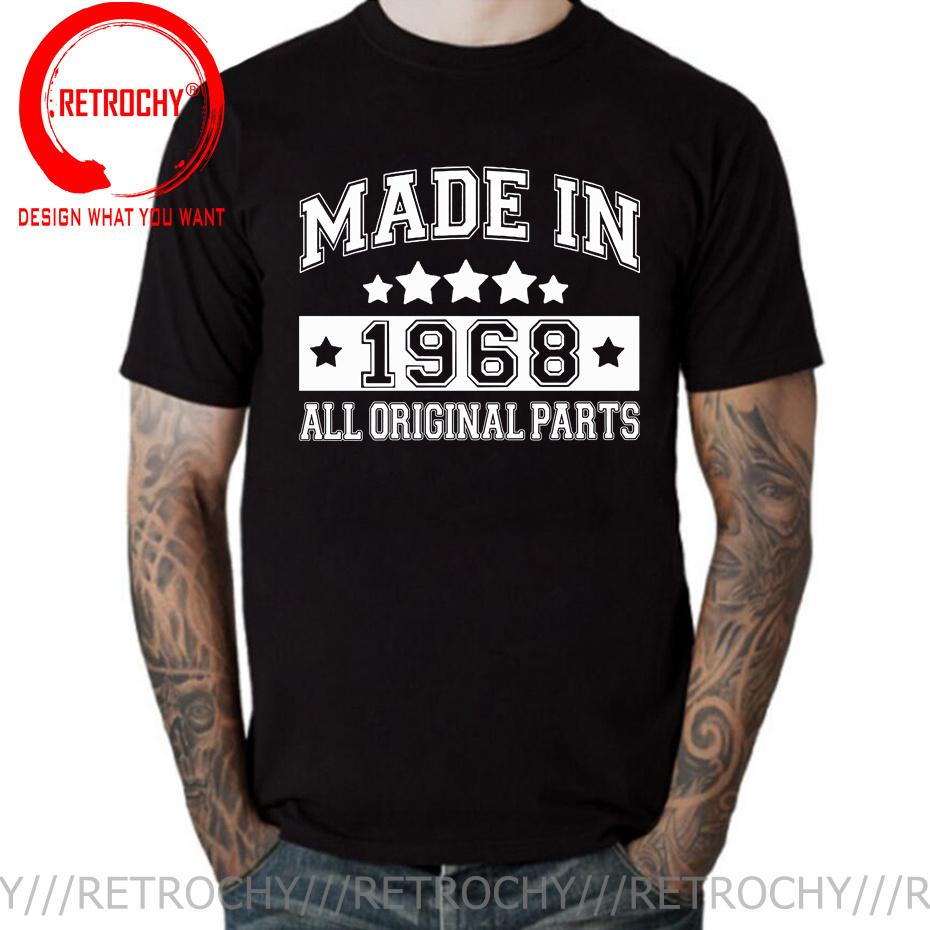 Vintage 1968 Classic 50 Years Old Birthday T Shirt Made in 1968 50Th Birthday Tshirt Father Day Present Born in 1968 Tee Shirt
