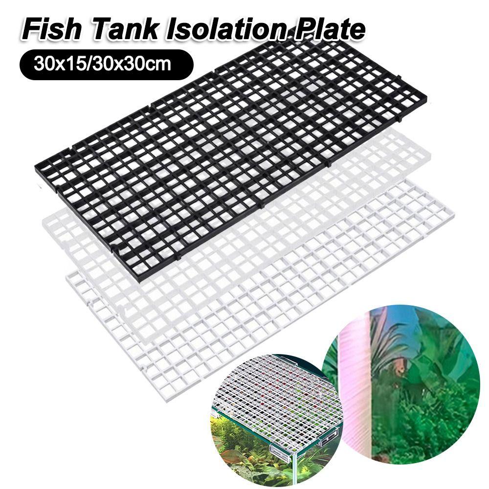 Durable 30x15/30x30cm Fish Tank Isolation Plate Detachable Spliceable Hollow Grid Divider Plate Bottom Filter Plate for Aquarium