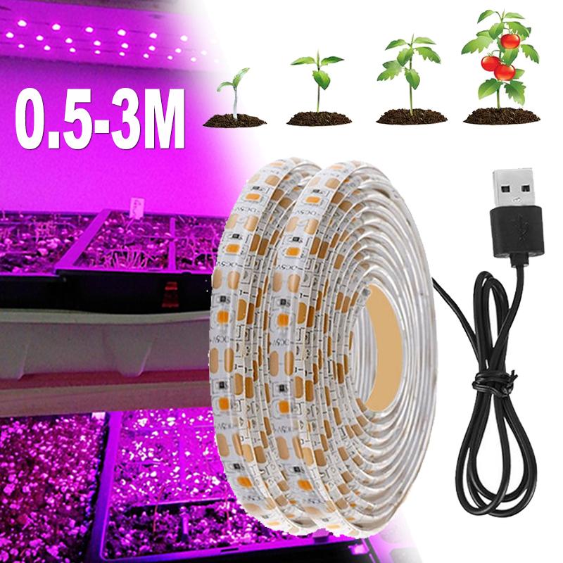 Full Spectrum LED Grow Light 5V USB Grow Light Strip USB Light Grow Light Plant Light