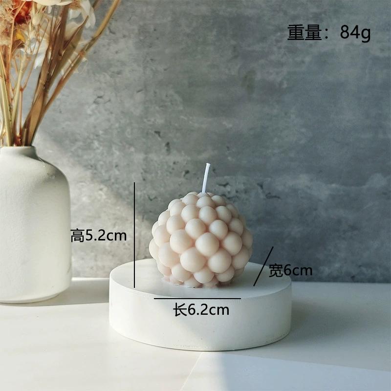 1Pc Handmade Bubble Soy Wax Candle - Nordic Geometric Ball Scented Candle, Home Decor Ambience Craft Gift