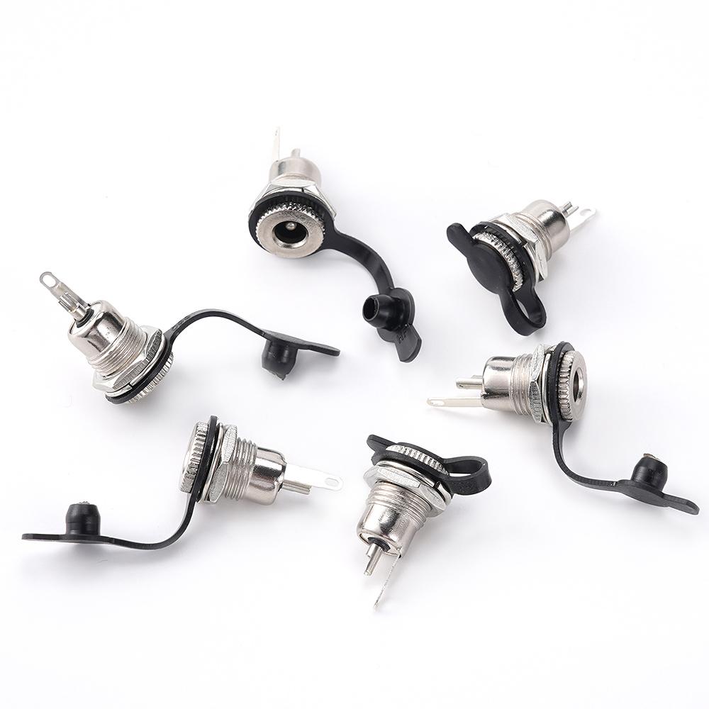 6Pcs/Set DC099 Power Supply Socket DC Female Socket 5521 5525 Power Jack Socket Female Panel Mount Connector Metal 10A