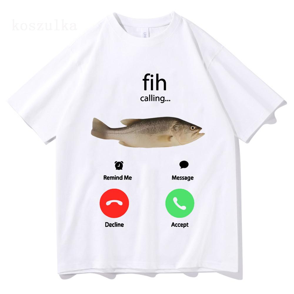 

Fihu reminded me to ignore the message and refuse to answer the call Interesting fishshaped Fishman Tshirt for men 3XL