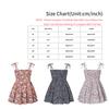 Toddler  Dresses Casual Sleeveless Straps Cute Floral Sundress Summer