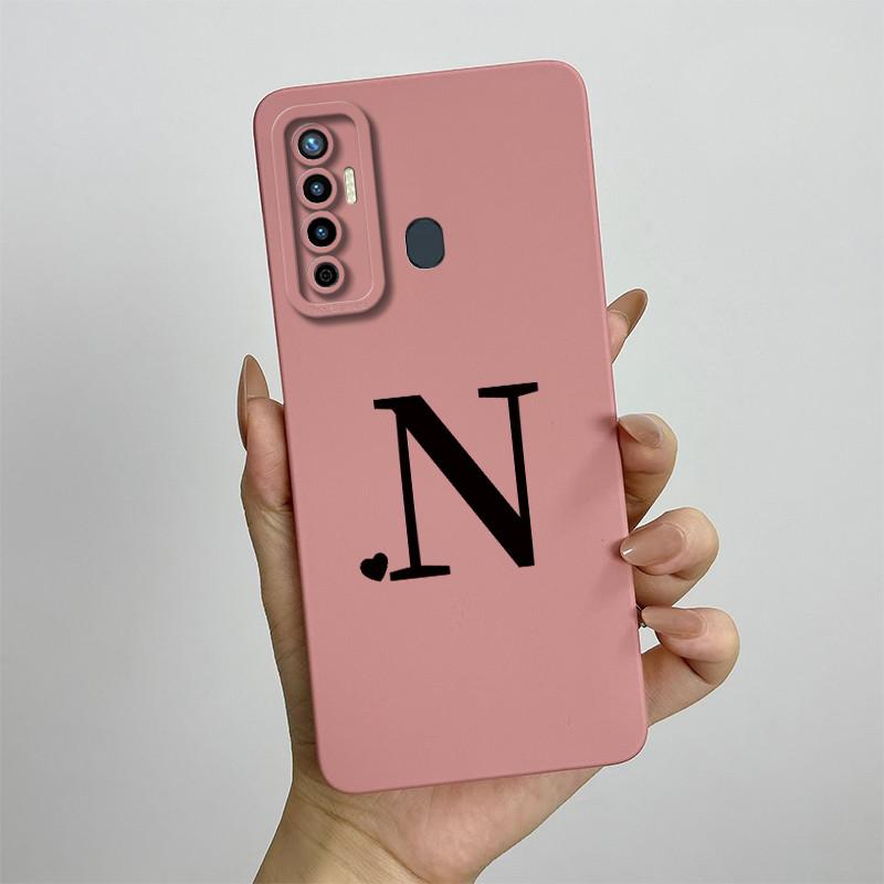 Funda for Tecno Camon 17 Case 4GB/6GB 128GB 6.6” Cute Letters Soft TPU Shockproof Liquid Silicone Phone Cover For Tecno Camon 17