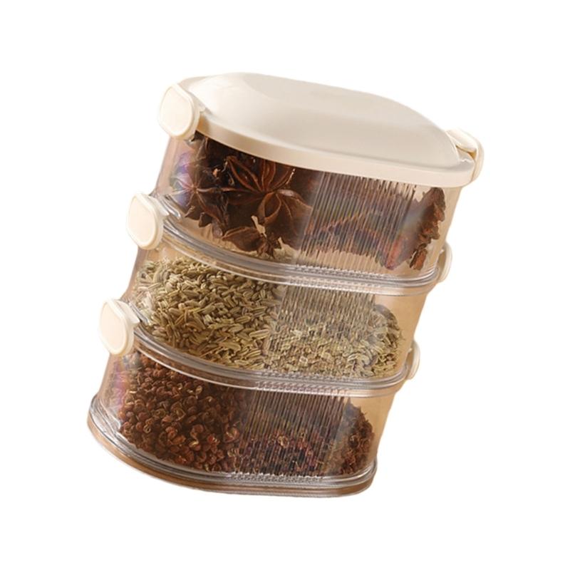 Gewürzbehälter Sturzsichere Designs Mehrfach unterteilter Küchenarbeitsplatten-Organizer