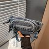 Vintage Denim Chest Bag Women Crossbody Bag Large Capacity Shoulder Bag
