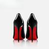 Soleist Damenschuhe Schwarz matt Hohe Absätze Trend elegante Frau mit Absatz Luxuriöse Pumps Roter Glänzender Boden Spitze sexy Abschlussballschuhe