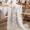 Embroidered Table Cover Organza Table Linen High-end French Lace Tablecloth  Wedding