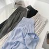Nackte atmungsaktive Korsett-Schweißhosen Damen lässige lockere einfache Anhängerlaterne Neun-Punkte-Hose zeigen dünn hohe Taille