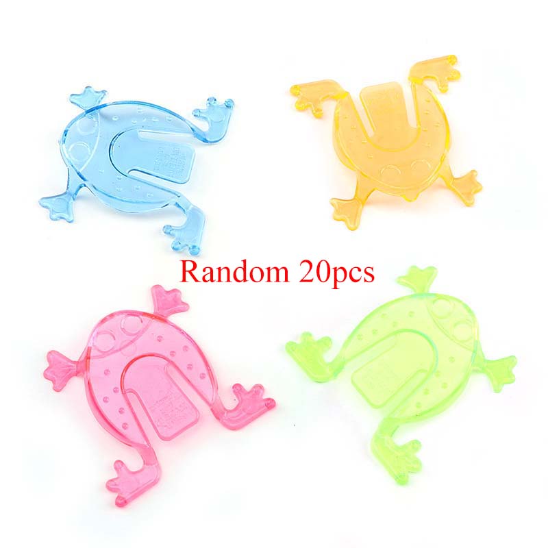 Mini grenouille rebondissante en plastique transparent pour enfants, jouet éducatif pour l'entraînement des doigts, cadeau d'anniversaire