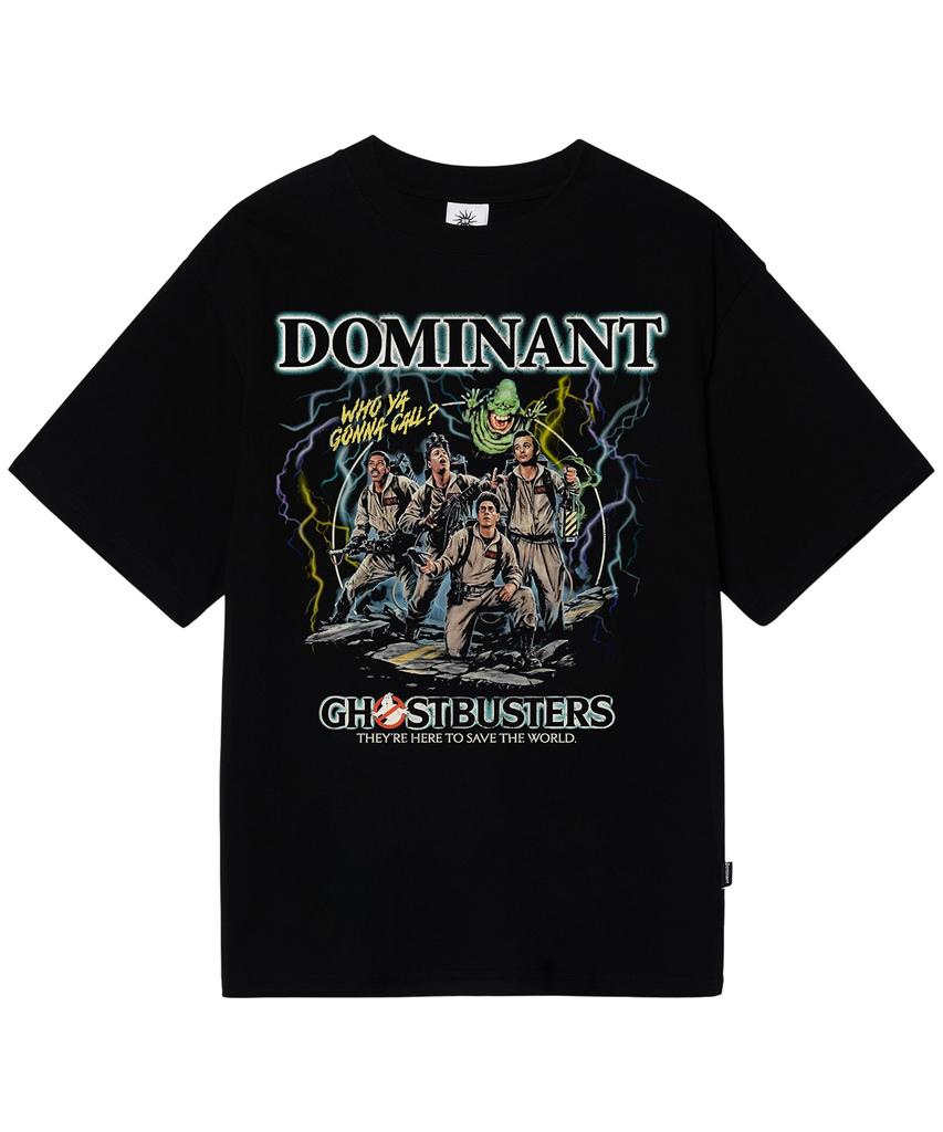 DOMINANT Unisex Ghost Print Embroidered Oversized Short Sleeve Tee