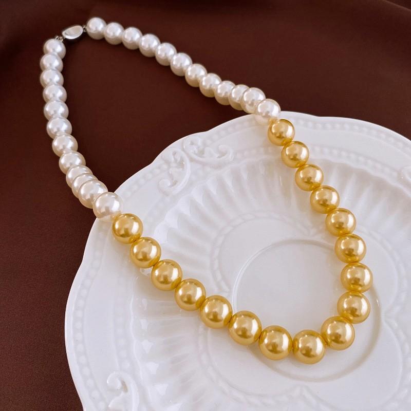 Butterfly Drop Oil Pearl Faux Crystal Necklace Versatile High-end Clavicle Chain Niche Design Jewelry Women