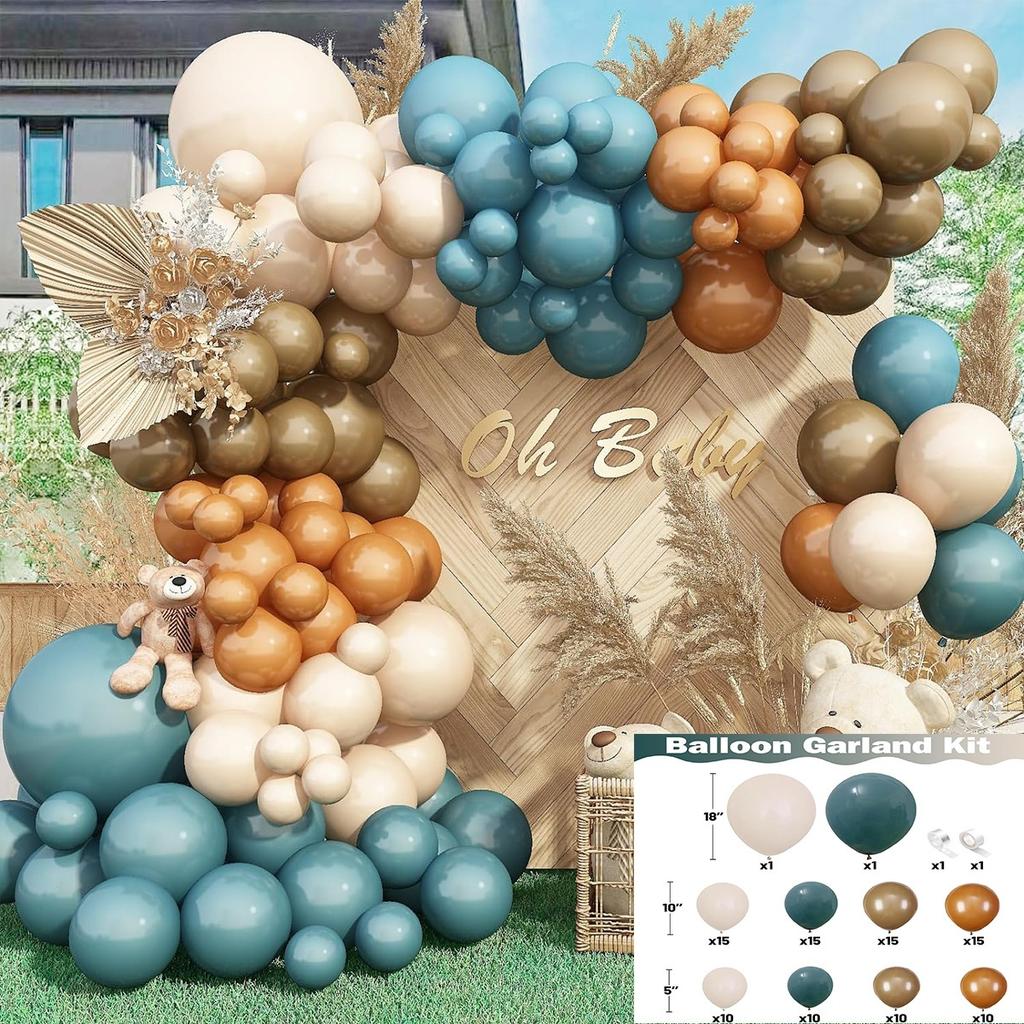 Forest Series Green Balloon Chain Set Children'S Birthday Theme Party Decoration Jungle Arrangement Balloon