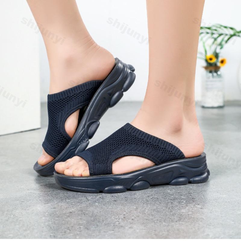 Fashion Women's Shoes Summer Slippers 2025 New Comfort Casual Mesh Breathable Women Platform Sandals Anti Slip Outdoor Half Slippers