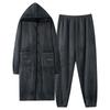 Nightgown Men's Autumn and Winter Coral Fleece Suit Pajamas Winter Hooded Thickened Fleece Flannel Loungewear Warm